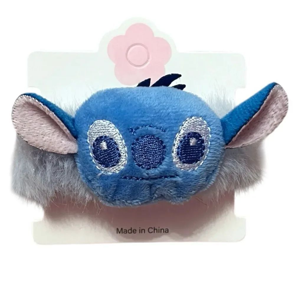 Blue Lilo And Stitch Furry Hair Scrunchie